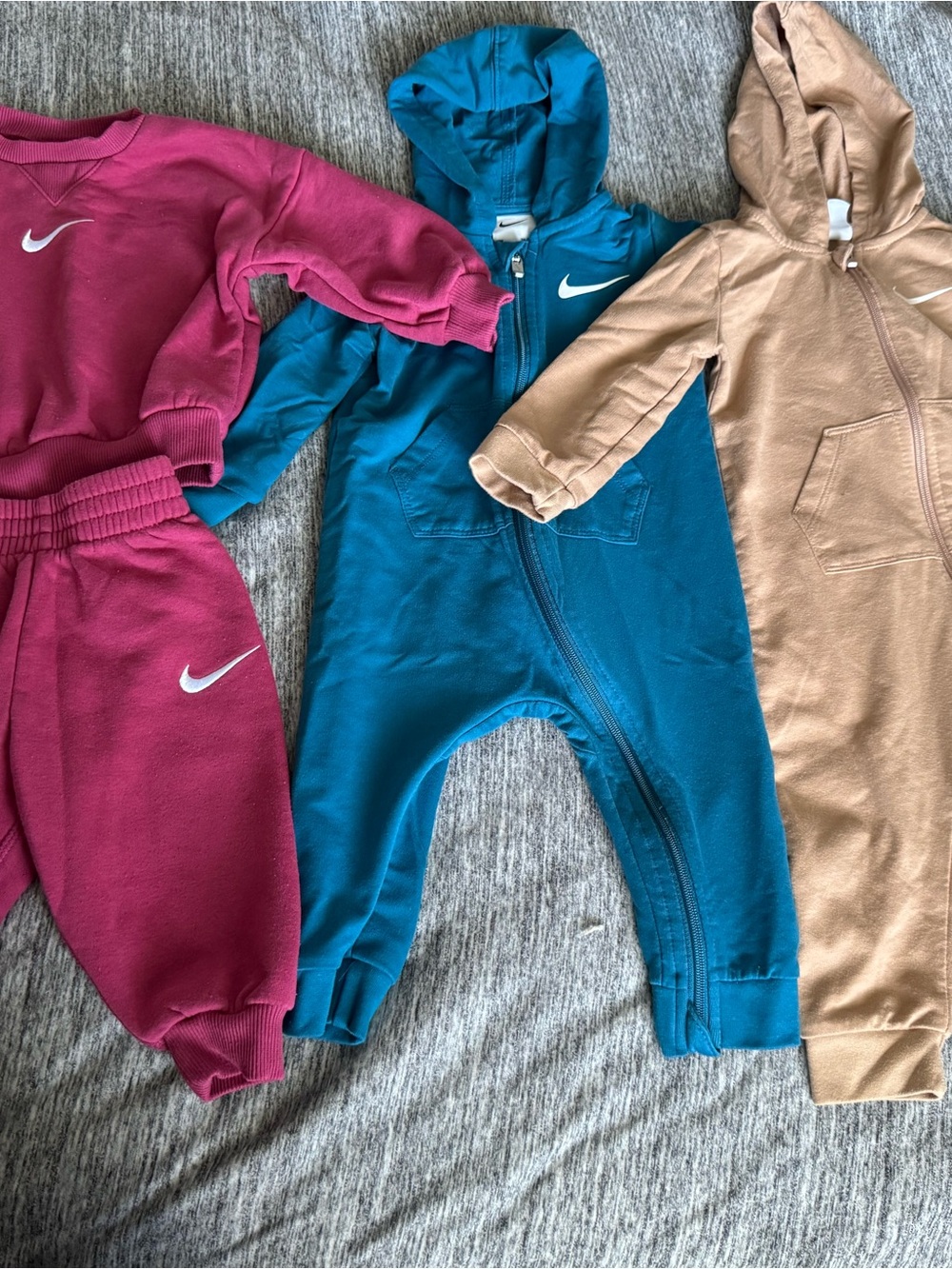 Nike Kids Matching Sets - Teal, Magenta, Tan